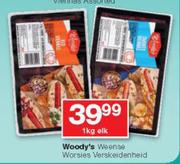 Woody's Weense Worsies Verskeidenheid-1kg Elk