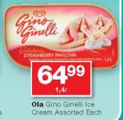 Ola Gino Ginelli Ice Cream 1.4L-Each