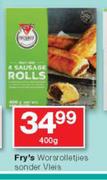 Fry's Worsrolletjies Sonder Vleis-400g