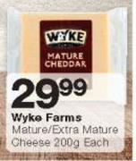 Wyke Farms Mature/Extra Mature Cheese-200g