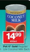 Pot O' Gold Regular/Lite Coconut Milk-400ml Each
