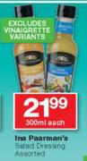Ina Paarman's Salad Dressing-300ml Each
