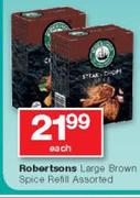 Robertsons Large Brown Spice Refill-Each