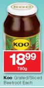 Koo Grated/Sliced Beetroot-780g Each