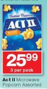 Act II Microwave Popcorn-3 Per Pack