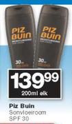 Piz Buin Sonvloeiroom SPF 30-200ml Elk