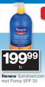 Renew Sonvloeiroom Met Pomp SPF 30-1Ltr