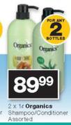 Organics Shampoo/ Conditioner-2x1L Bottles