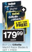 Gillette Mach3 Razor Blades-Each