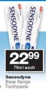 Sansodyne Base Range Toothpaste-75ml Each