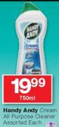 Handy Andy Cream All Purpose Cleaner-750ml Each