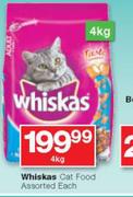 Whiskas Cat Food-4kg Each