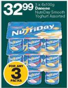 Danone Nutriday Smooth Yoghurt-3x6x100g