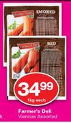 Farmer's Deli Viennas-1kg Each