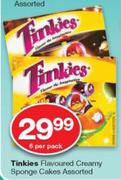 Tinkies Flavoured Creamy Sponge Cakes-6 Per Pack