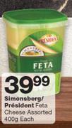 Simonsberg/ President Feta Cheese-400g Each