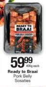 Ready To Braai Pork Belly Sosaties-400g Each