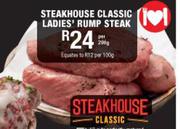 Steakhouse Classic Ladies Rump Steak-Per 200g