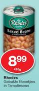 Rhodes Gebakte Boontjies In Tamatiesous-410g