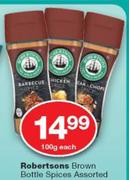 Robertsons Brown Bottle Spices-100g Each