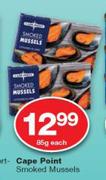 Cape Point Smoked Mussels-85g Each