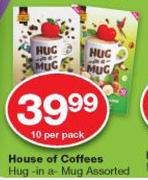 House Of Coffees Hug- In A-Mug-10 Per Pack