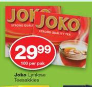 Joko Lynlose Teesakkies-100 Per Pack