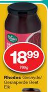 Rhodes Gesnyde/ Gerasperde Beet-780g Elk
