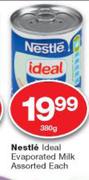Nestle Ideal Evaporated Milk-380g Each