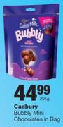 Cadbury Bubbly Mini Chocolates in Bag-204g
