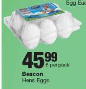 Beacon Hens Eggs-6 Per Pack