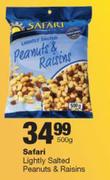 Safari Lightly Salted Peanuts & Raisins-500g