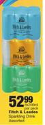 Fitch & Leedes Sparkling Water Assorted-6 x 200ml Per Pack
