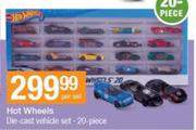 Hot Wheels Die-Cast Vehicle Set-20 Piece Per Set