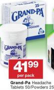 Grand-Pa Headache Tablets 50/Powder25-Per Pack