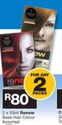 Renew Base Hair Colour Assorted-2X50ml