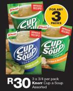 Knorr Cup A Soup Assorted-3X3/4 Per Pack