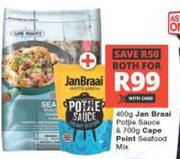 Jan Braai Potjie Sauce 400g & Cape Point Seafood 700g-For Both