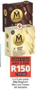 Ola Magnum Mini Ice Cream (All variants)-For Any 2 x 5 Per Pack