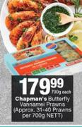 Chapman's Butterfly Vannamei Prawns-700g Each