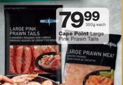 Cape Point Large Pink Prawn Tails-350g Each