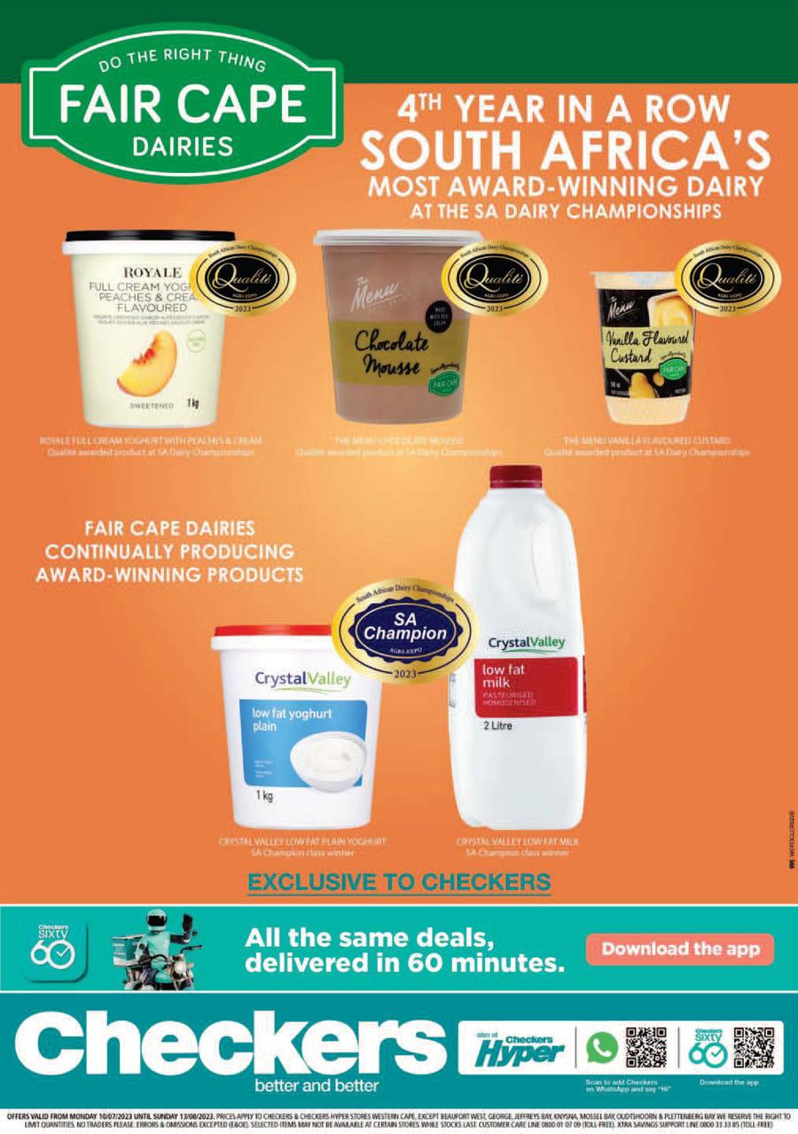 Checkers Western Cape Fair Cape Promotion (10 July 13 August 2023