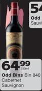 Odd Bins Bin 840 Cabernet Sauvignon-750ml