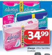 Always Ultra Sanitere Doekies-14/18 Per Pak