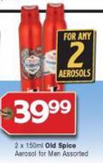 Old Spice Aerosol For Men Assorted-2 x 150ml