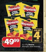 Beacon Maynards Jellies Assorted-4 x 125g