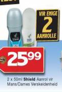 Shield Aanrol Vir mans/dames verskeidenheid-2 x 50ml