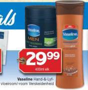 Vaseline Hand & Lyf-vloelroom/room verskeidenheid-400ml Elk