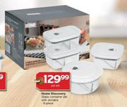Home Discovery 8 Piece Glass Container Set With Dividers-Per Set