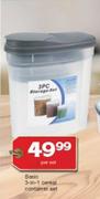 Basic 3 In 1 Cereal Container Set-Per Set